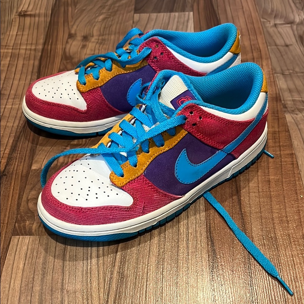Nike Dunk Low 6.0 SB Brilliant Magenta Vivid Blue 314141-641 Women's Size 7